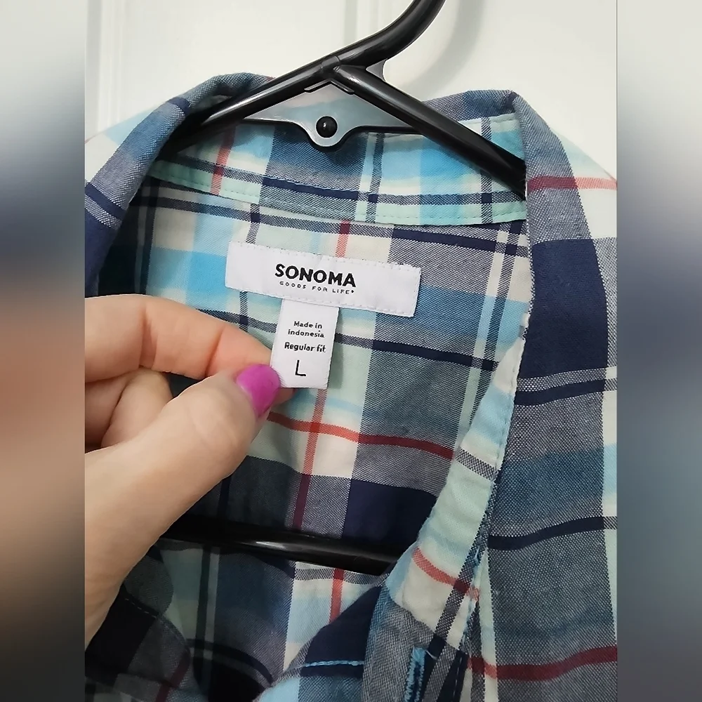 Sonoma Boys Good for Life Button Up Top, Size Youth Large